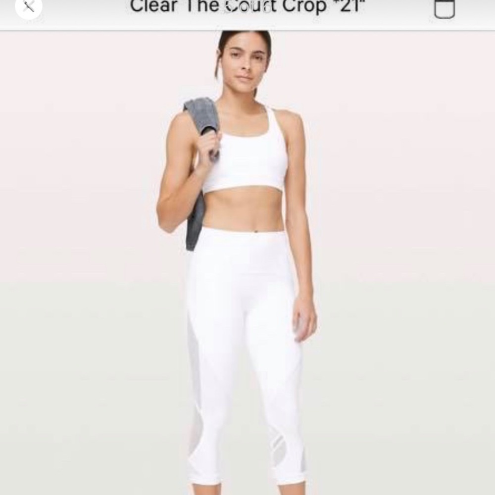 (NWOT) Lululemon Clear The Court Crop 21”